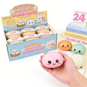 Nouvelles Boîtes Mystères de Jouets Sensoriels Squishy en Forme de Dumpling – Jouets Souples à Presser, Rares Bobun Dorés Arc-en-ciel pour Soulager le Stress - Product Image 1