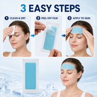 Patch de refroidissement en gel hydrogel hypoallergénique non tissé pour la fièvre, qualité médicale OEM, 8 heures d'effet rafraîchissant, vente en gros