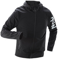 Veste coupe-vent sport à capuche pour homme, automne, unie, séchage rapide, imperméable, fine, en polyester, pour course à pied et cyclisme en extérieur