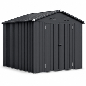 Armadio/Casetta Portattrezzi in Acciaio Preverniciato Antiruggine, Extra Large 3x3m, <span class=keywords><strong>per</strong></span> <span class=keywords><strong>Esterni</strong></span> e Giardino - Product Image 1