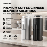 Moulin à café domestique personnalisable pour café, broyeur à meules coniques S2C de 40 mm en alliage d'aluminium, moulin à grains de café électrique 150W