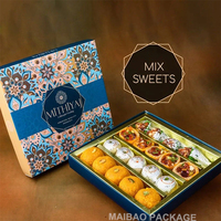 Maßgefertigte Leere Schokoladenpralinen-Schachteln, Luxuriöse Weiße Karton-Geschenkverpackung für den Nahen Osten, Sortierte Baklava-Papierbox für Datteln