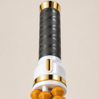 Bâton de massage portable en bois avec billes, bâton de massage en bois naturel pour relaxation musculaire profonde, outil personnel de beauté et de sculpture corporelle pour salon