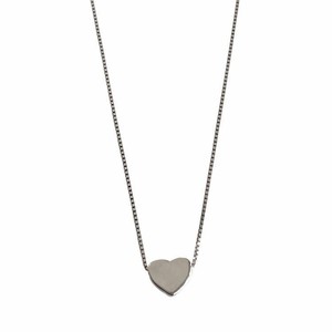 S925 Sterling <b>Silver</b> Heart Necklace Women Minimalist <b>Choker</b> Everyday Wear Bezel Setting - Product Image 5