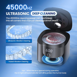 Machine de nettoyage ultrasonique multifonctionnelle pour prothèses dentaires et appareils orthodontiques, 45 kHz, 200 ml, avec 4 modes, vente en gros - Product Image 4