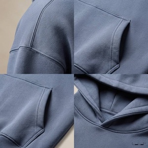 Ensemble Surdimensionné Personnalisé Streetwear de Haute Qualité 100% Coton avec <span class=keywords><strong>Pantalon</strong></span> de Survêtement et Sweat à Capuche Empilés pour Hommes - Fabricant - Product Image 4