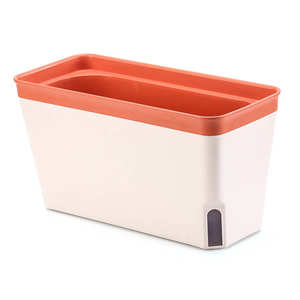 Pots à fleurs rectangulaires en plastique <span class=keywords><strong>BRICE</strong></span>, système d'auto-arrosage, coton absorbant d'intérieur, auto-arrosage des plantes, pot à arrosage automatique, pot paresseux - Product Image 1