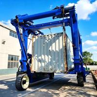 Chariot transpalette mobile flexible de 20 tonnes sur pneus en caoutchouc pour le déplacement de conteneurs dans les ateliers de réparation