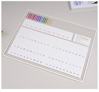 Tableau d'affichage de la couleur des ongles japonais, 60 couleurs, tableau de couleurs acrylique