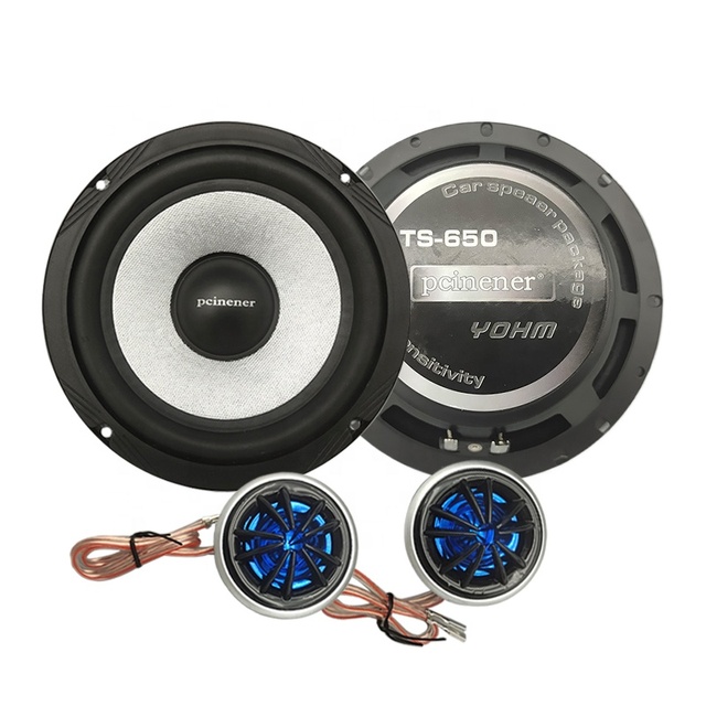 Car Audio Modified Speaker Set 2 Way 6.5 Inch 180W Car Component Speakers Full Range Speaker for Car