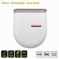 Yunuoxi Boîte de rangement pour gouttières et protège-dents orthodontiques 9,6 cm, blanche, avec accent or rose, vente en gros usine