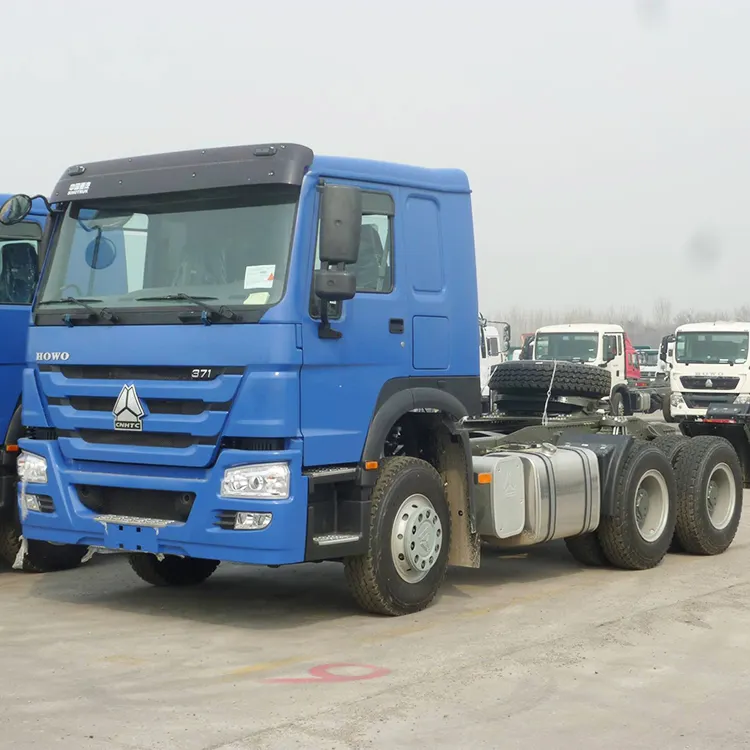 Reboque Cabeça Baixo Preço Usado Howo Reboque Cabeça 6X4 10 Roda Pneus Caminhão Cabeça 371/375 /400hp Caminhão Trator Para Venda Na África