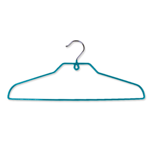 Durable Teal Blue Anti Slip Household Metal Wide-Shoulder <b>Hanger</b> Space Saving for Cloths - Product Image 3