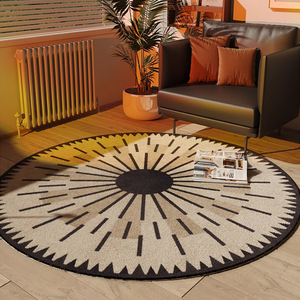 Alfombra Peluda Colorida Antideslizante con Patrón Abstracto, Alfombra de Piso Ecológica, Suave y Peluda <span class=keywords><strong>para</strong></span> Sala de Estar - Product Image 3