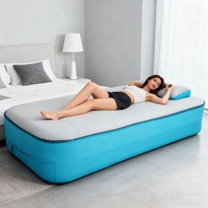 Colchón de Aire Inflable con Cubierta de Tela de Algodón, Bomba Integrada y Cubierta Eléctrica Desmontable para Uso en Camping y Hogar - Product Image 2
