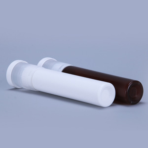 Flacon de liquide <span class=keywords><strong>oral</strong></span> multicolore ambre/chocolat avec bouchons de sécurité 5ml 10ml 15ml 20ml, flacon en PET pour collagène, flacon long en plastique - Product Image 2