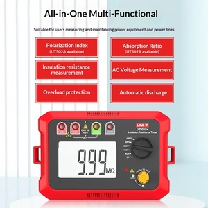 Megóhmetro Digital UNI-T UT501A/C, Probador de Resistencia de Aislamiento con Pantalla LCD, Clase de Precisión 1, 250V/1000V/500V - Product Image 2
