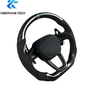 Volant en fibre de carbone pour <span class=keywords><strong>Audi</strong></span> <span class=keywords><strong>A4</strong></span> B8, A6 C6, A3 8V, A3 8P, <span class=keywords><strong>A4</strong></span> B8.5, <span class=keywords><strong>A4</strong></span> B9, <span class=keywords><strong>A4</strong></span> B6, A5, S3 8V, A6 C8, A3, A5 B8, RS3 8V, A1 - Product Image 2