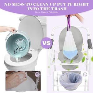 Alas Toilet Portabel untuk Samping Tempat Tidur, 20 Lembar, Beraroma Lavender, Cetak Gravure, Sekali Pakai, Pelapis Kursi Toilet, Perawatan Pribadi, LDPE - Product Image 4