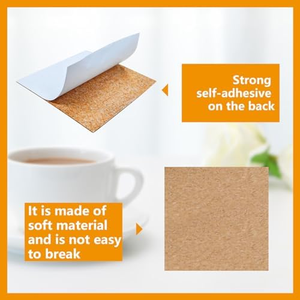 Posavasos de Corcho Personalizados al por Mayor, 4"x4", Láminas Autoadhesivas Cuadradas de Corcho, Tapetes de Corcho para Manualidades y Suministros de Bricolaje - Product Image 4