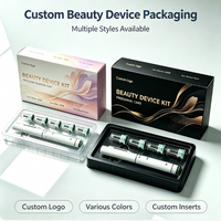 Nouvelle boîte en papier personnalisée 2026 avec finition holographique et insert en plastique moulé pour l'emballage de kits d'appareils de beauté