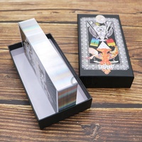 Tarot de taille personnalisée Trait physique holographique Oracle True Black Tarot