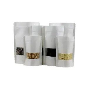 White kraft paper composite packaging bag with customized size,length and width can be recycled and reused