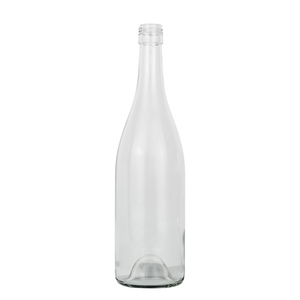 Bán buôn 750 ml Burgundy chai rượu vang 750 ml Rỗng rõ ràng Glass <span class=keywords><strong>Wine</strong></span> chai Flint Champagne chai - Product Image 3