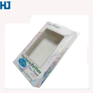 Aceptar personalizado al por mayor tesoro de carga de caja de embalaje de papel caja de ventana con asas de <span class=keywords><strong>Banco</strong></span> de potencia para el teléfono móvil - Product Image 5