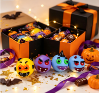 TPR Halloween Hundegesicht-Wechselball Halloween Squishy Hundegesicht-Wechselspielzeug Langsam Zurückfederndes Squishy Stressabbau-Quetschspielzeug