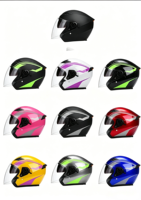 Casque de moto premium 3/4 ouvert, coque épaissie toutes saisons, résistant aux chocs, pour hommes et femmes