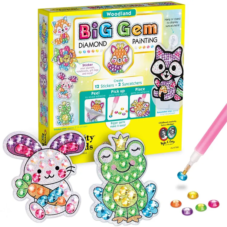 O Transporte da gota 5d Diy Kits de Brinquedos Para Crianças Mosaico Adesivos Artesanais Adesivos Pintar Com Diamantes Por Kit Números