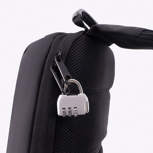 Alliage de zinc serrure à combinaison cadenas bagages antivol résistant aux intempéries sécurité salle de sport en plein air en toute sécurité Code serrure de porte noir - Product Image 1