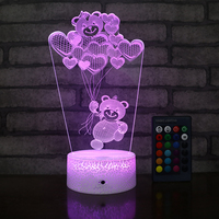 Lampe de base en acrylique 3D à LED, Illusion d'anime, lampe de Table de bureau, décoration de chambre d'enfant, veilleuse