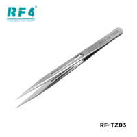Ensemble de pinces de précision RF4 RF-TZ03&TZ04&TZ05 en acier inoxydable non magnétique antirouille pour la réparation de téléphones portables et d'électronique