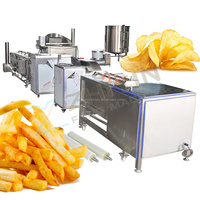 Chauffage au gaz semi-automatique Machines de friture d'aliments pour snacks Ligne de production de frites surgelées Ligne de production de frites de pommes de terre