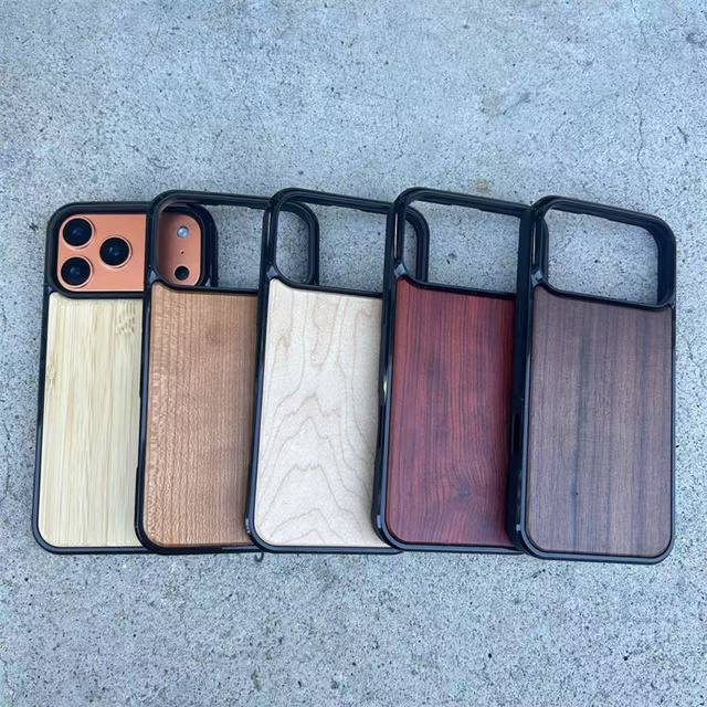 Laser Engravable Blank Natural Wooden Wood Bamboo Mobile Phone Cases Cover for iphone 17 16 15 14 13 12 11 Pro X Xr Xs Max