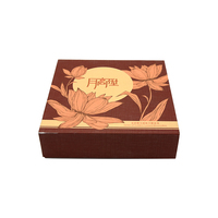 Boîtes personnalisées avec logo, estampage à chaud, 4 ou 6 pièces, pour emballages de gâteaux de lune, biscuits, beignets