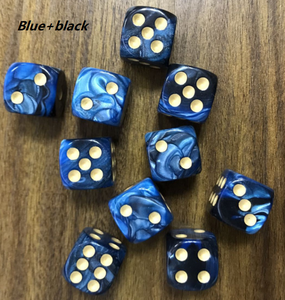 Produttore personalizzato 16mm acrilico perla dadi simbolo inciso 6 lati angolo tondo multicolore perla astrologia dadi per il gioco - Product Image 6