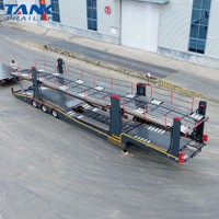 Semi-remorque porte-voitures à double étage 3 essieux, remorque de transport de véhicules légers de haute qualité fabriquée en Chine