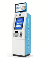 Equipo Automático de Conversión de Divisas Jinrui FCM-501S con Pantalla Táctil de 19'', Escáner de Pasaportes y Máquina de Cambio de Efectivo y Monedas