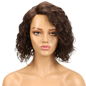 शीर्ष बेच ब्राजील रेमी लघु एफ्रो गांठदार यू का हिस्सा फीता विग 100% मानव बाल Wigs के साथ सभी रंग बच्चे बाल कैसे चमक बाल विग