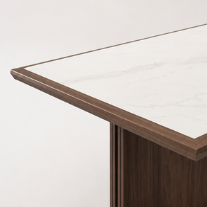Estación de Trabajo Ejecutiva Premium de Madera Natural, Amplia y Espaciosa, Superficie Lisa, Estructura Estable con Orificio para Cables, Cajón de Almacenamiento para Laptop - Product Image 6