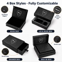 Boîtes d'emballage de bijoux de luxe impression de conception personnalisée écologique recyclable pour boîte-cadeau et bouteille de parfum anneau boucle d'oreille