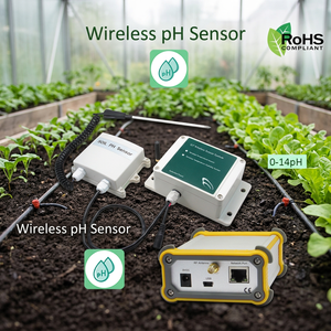 ระบบเซ็นเซอร์วัดค่า pH ดินแบบไร้สายสำหรับการตรวจสอบ IoT ในโรงเรือน 0-14pH ได้มาตรฐาน RoHS - Product Image 1
