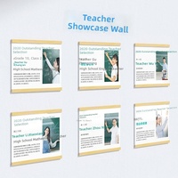 Cadre mural pour photos et images, pour professeurs et personnel, avec profils de professeurs et reconnaissance des employés exceptionnels, style moderne et minimaliste
