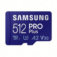 Carte mémoire originale pour SAMSUNG Pro Plus TF SD 128 Go, 256 Go, 512 Go avec adaptateur U3 A2 V30 pour caméra 4K