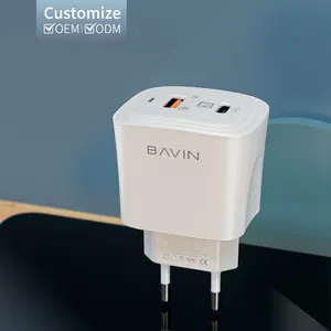 BAVIN PC330Y 20W PD Fast Quick QC 3.0 5.0 Fast Charger Dual Port Portable Wall Charger Adapter