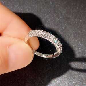 Anello di Coppia con Zirconi per Uomo e Donna, Elegante Gioiello da Dito alla Moda - Product Image 6
