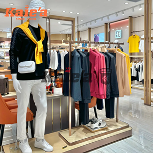 Người Đàn Ông Của Cửa Hàng Thiết Kế Nội Thất Biểu Tượng Tùy Chỉnh Kim Loại Màu Đen Quần Áo Giá Người Đàn Ông Phù Hợp Với Hiển Thị May Mặc Đứng Bán Lẻ Quần Áo Hiển Thị Giá - Product Image 2